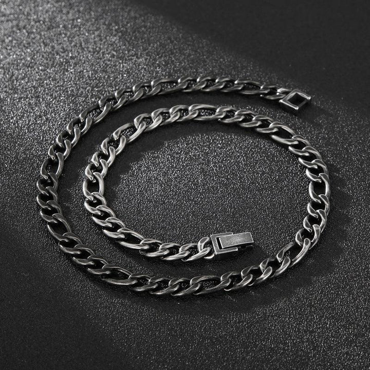 7/9mm Polished Miami 2-Side 4-SIde 6-Side Cut Curb Cuban Fiago Chain Necklace with Lock Buckle - kalen