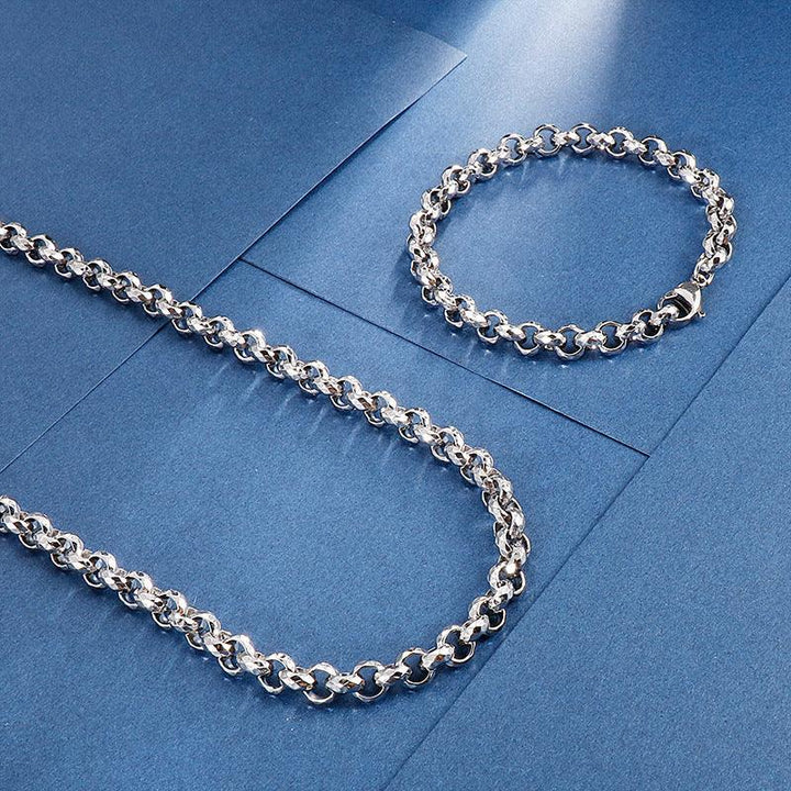 7/9mm Stainless Steel Faceted Cutting Rouned Box Link Chain Necklace - kalen