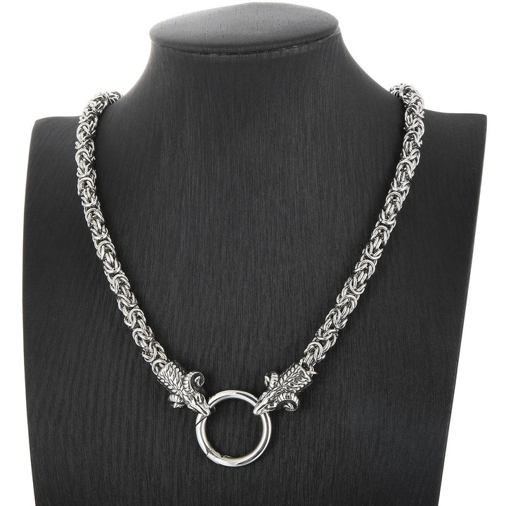 Kalen Vintage Animal Collection Chain Necklace With Pendant Viking Werewolf Punk Stainless Steel Jewelry.