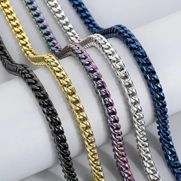 8/10Mm Round Foxtail Chain Necklace Hip Hop Jewelry - kalen