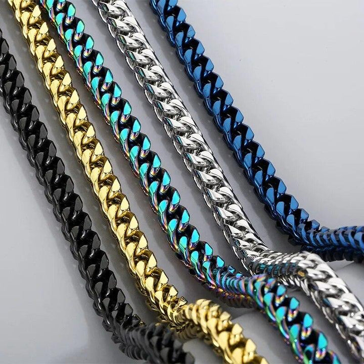 8/10Mm Round Foxtail Chain Necklace Hip Hop Jewelry - kalen