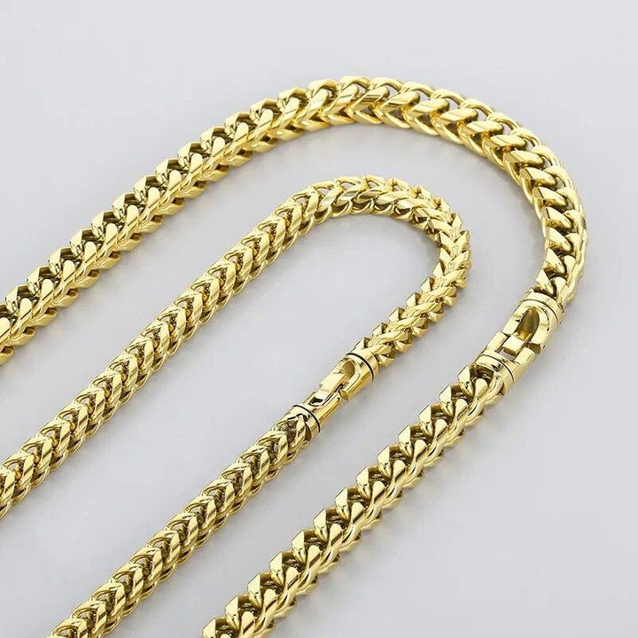 8/10Mm Round Foxtail Chain Necklace Hip Hop Jewelry - kalen