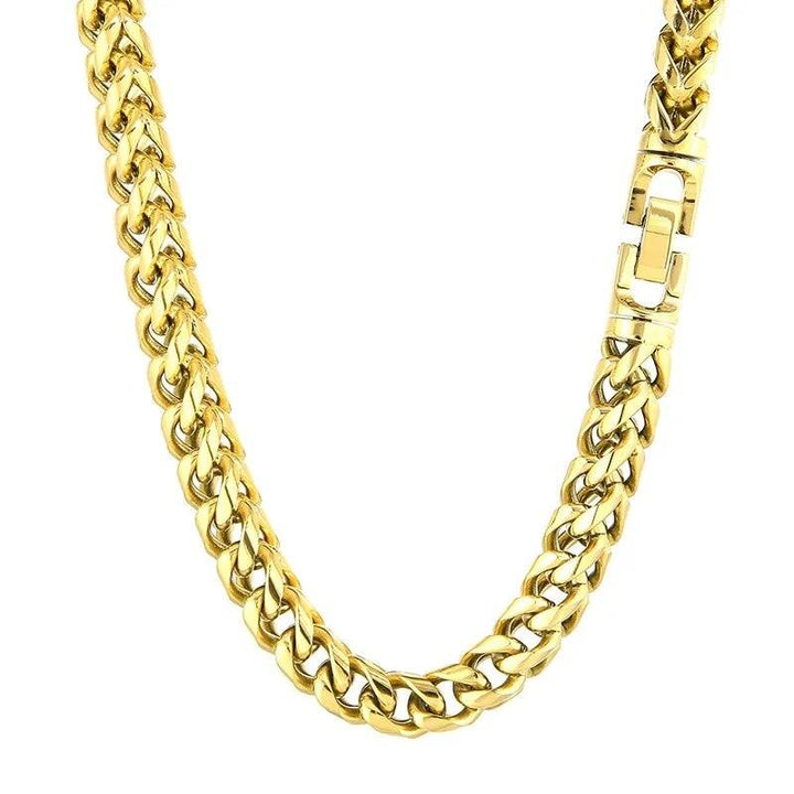 8/10Mm Round Foxtail Chain Necklace Hip Hop Jewelry - kalen