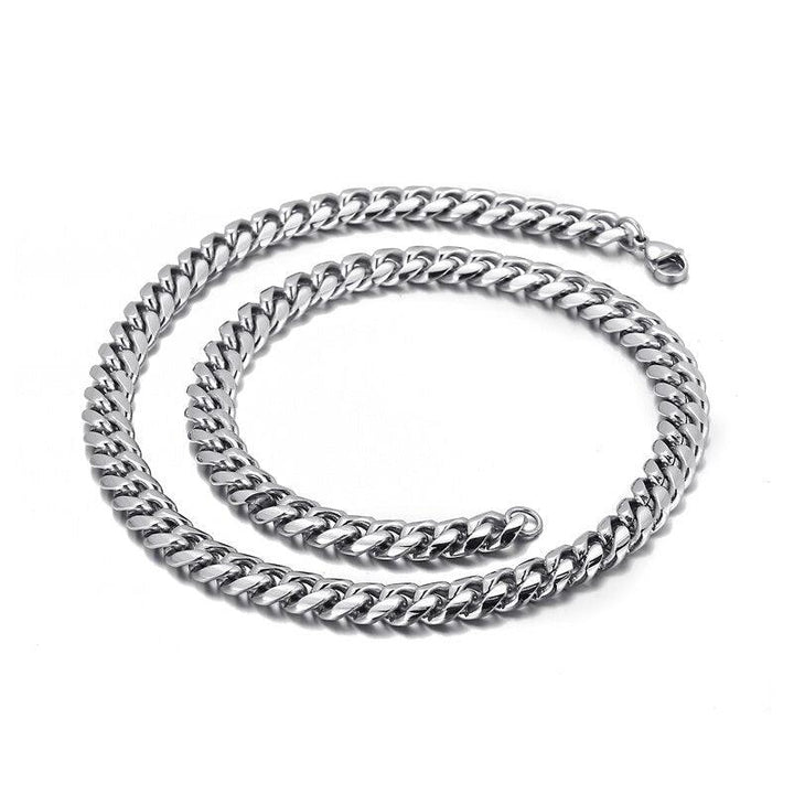 KALEN 8/9/10/13mm Chunky Cuban Chain 45-65cm Long Link Necklace Men Stainless Steel  Choker Jewelry Accessories.