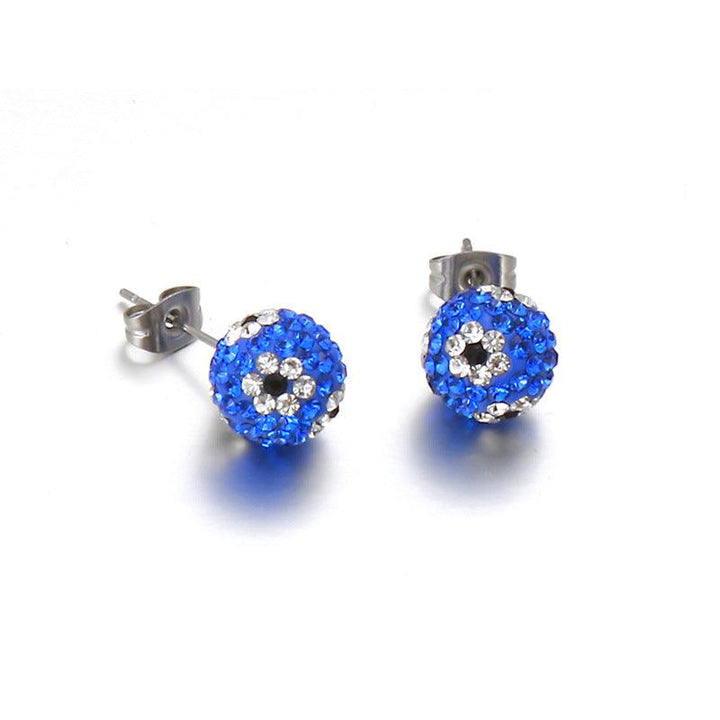 8mm Clay Zircon Ball Stub Earrings - kalen