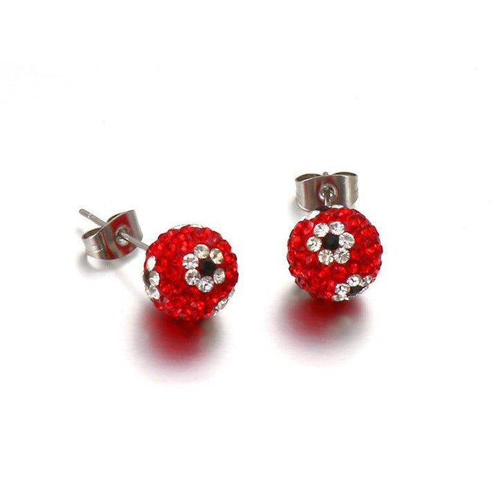 8mm Clay Zircon Ball Stub Earrings - kalen