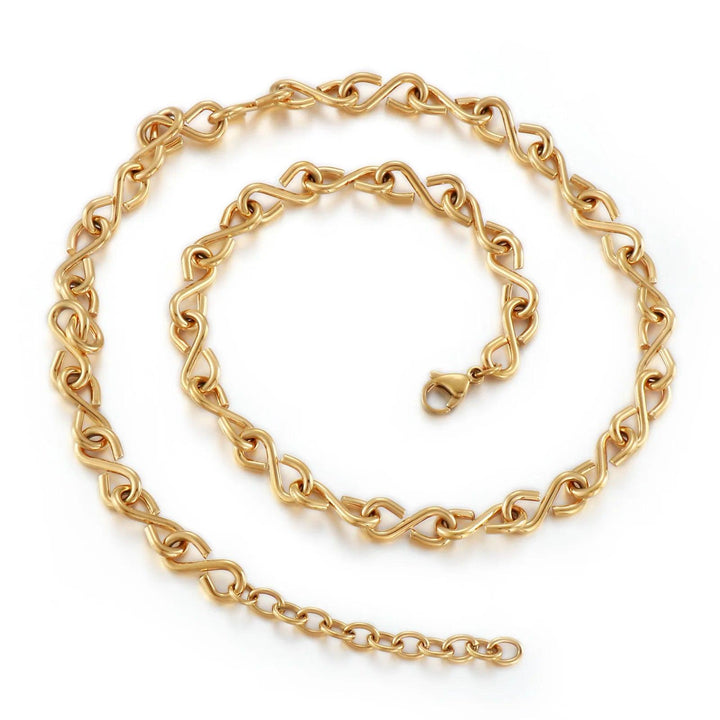 8mm Infinity Chain Necklaces for Woman Stainless Steel - kalen