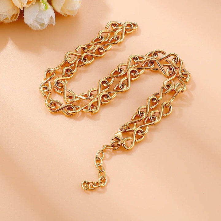 8mm Infinity Chain Necklaces for Woman Stainless Steel - kalen