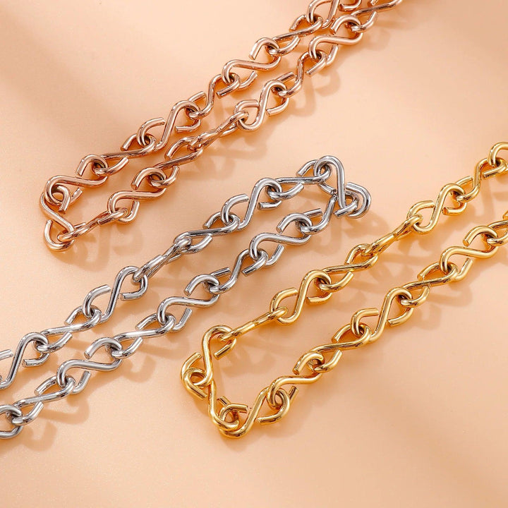 8mm Infinity Chain Necklaces for Woman Stainless Steel - kalen