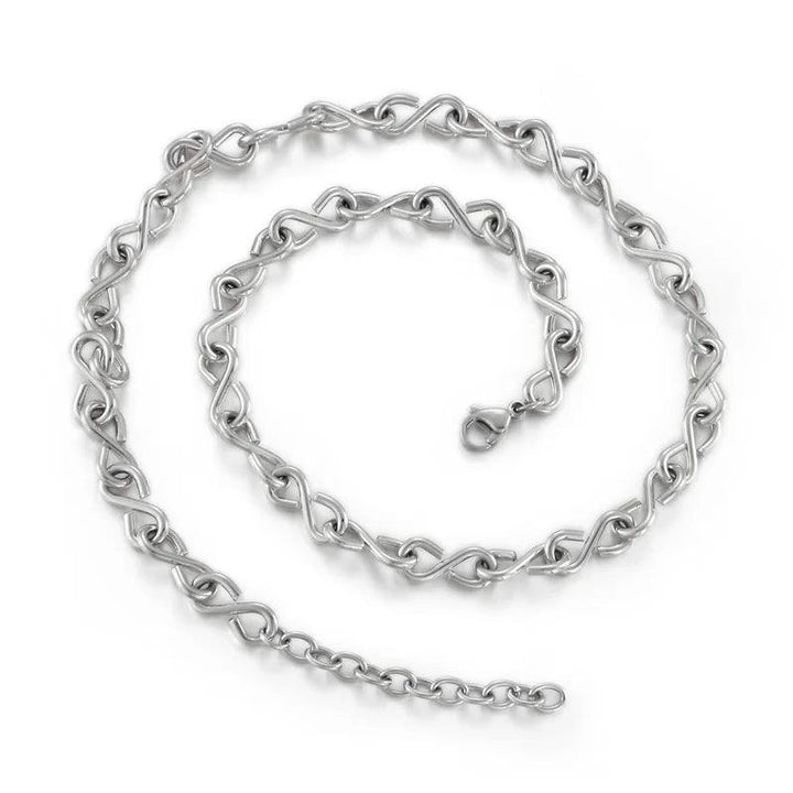 8mm Infinity Chain Necklaces for Woman Stainless Steel - kalen