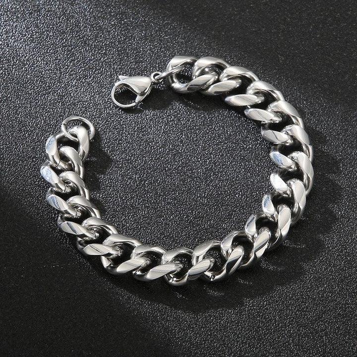 9/10/13/15mm Polished Miami Cuban Link Chain Bracelet With Lobster Clap - kalen