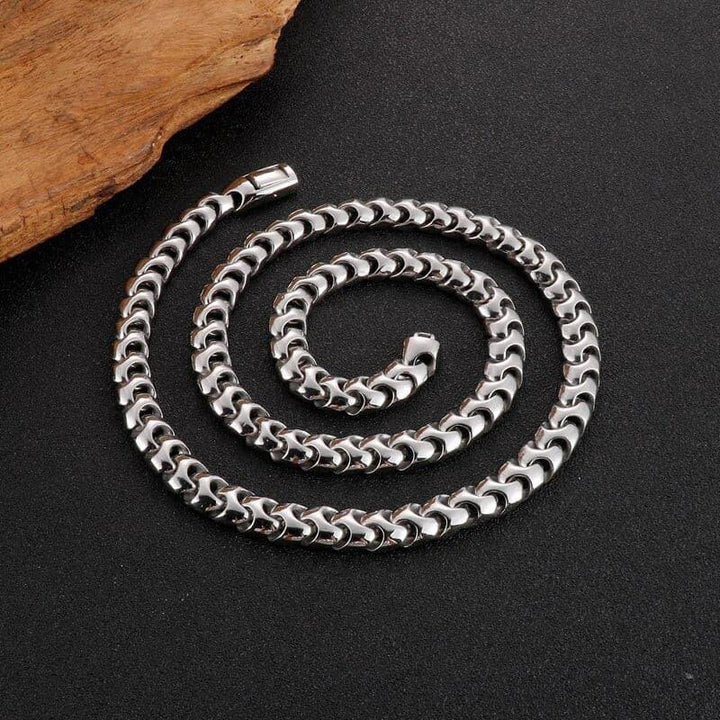 KALEN 9mm Small Polished Unique Cuban Chain Necklace Men Women Stainless Steel 316L Shiny Choker Sweater Chains Jewelry.