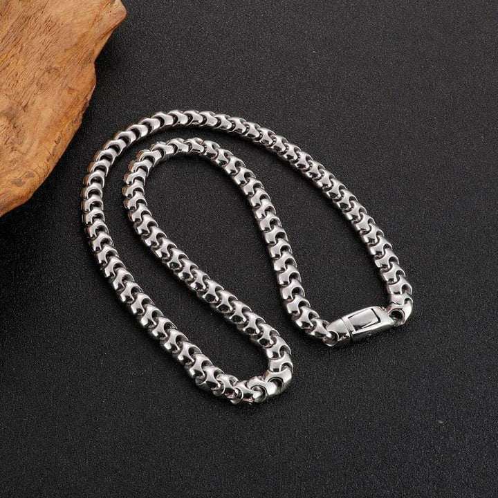 KALEN 9mm Small Polished Unique Cuban Chain Necklace Men Women Stainless Steel 316L Shiny Choker Sweater Chains Jewelry.