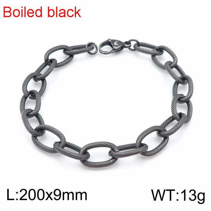 9mm Paperclip Loop Twist Chain Bracelet for Women - kalen