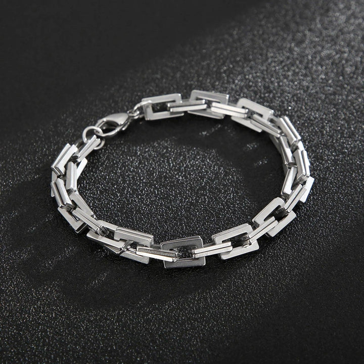 7mm Personality Simple Stainless Steel Hip Hop Chain Trend Hip Hop Men and Women Bracelet - kalen