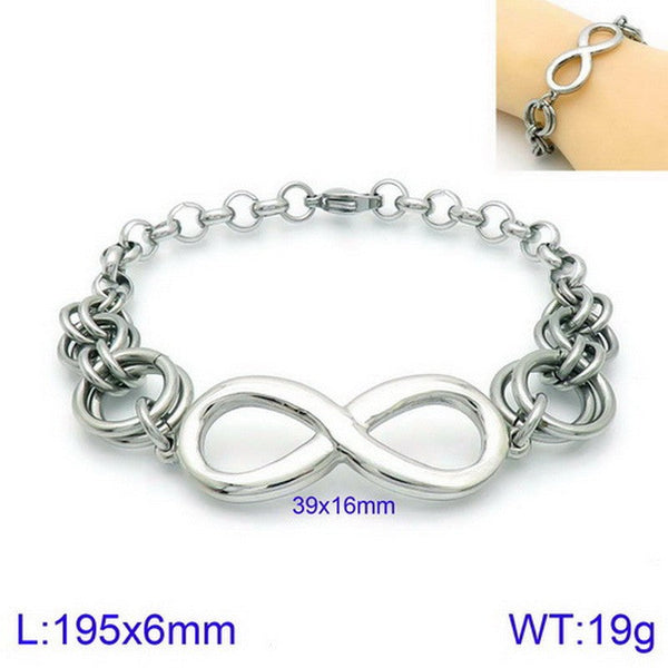 Kalen Stainless Steel Heart Charm Chain Bracelet Wholesale for Women