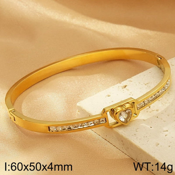 Kalen Stainless Steel Zircon Bracelet Bangle Wholesale for Women