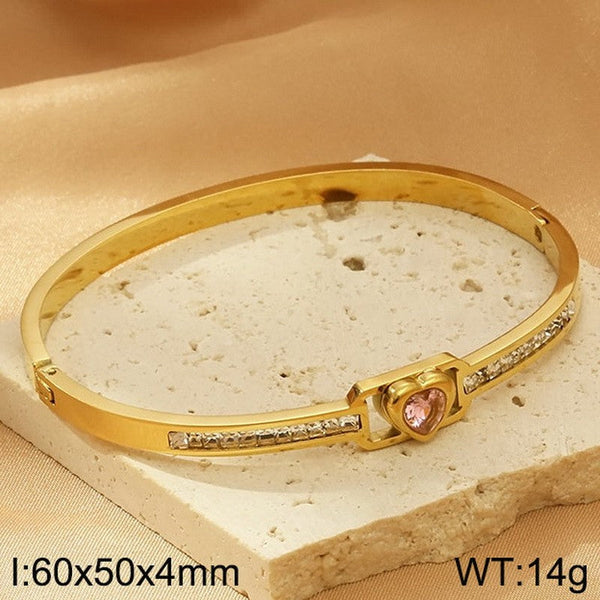 Kalen Stainless Steel Zircon Bracelet Bangle Wholesale for Women