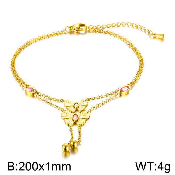 Kalen Stainless Steel Butterfly Charm Bracelet Wholesale for Women