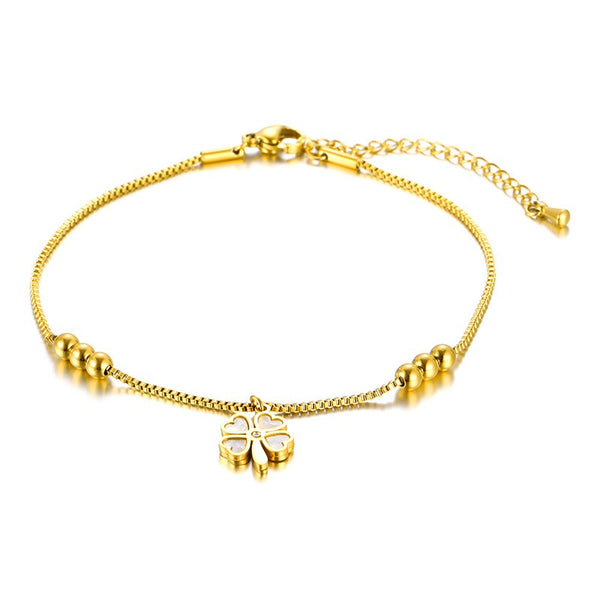 Kalen Stainless Steel Clover Charm Bracelet Wholesale for Women