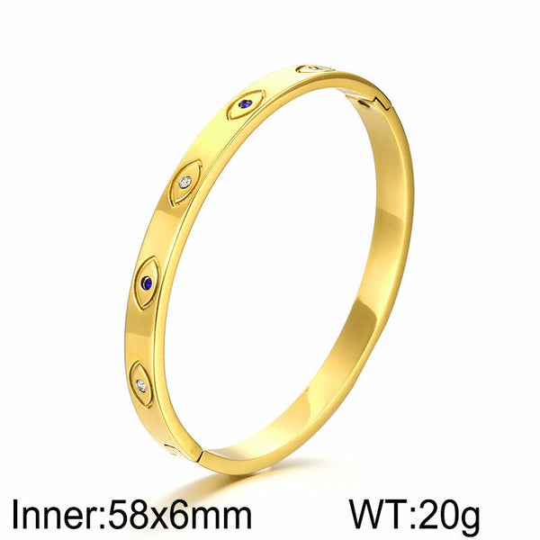 Kalen Stainless Steel Evil Eye Bracelet Bangle Wholesale for Women