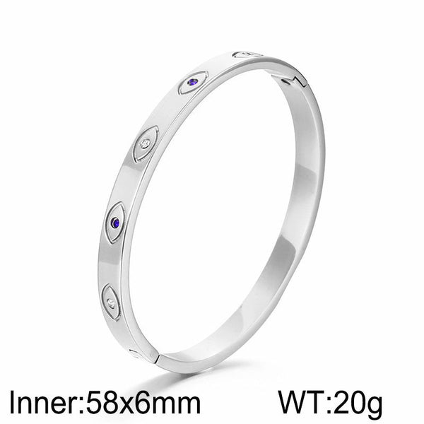 Kalen Stainless Steel Evil Eye Bracelet Bangle Wholesale for Women