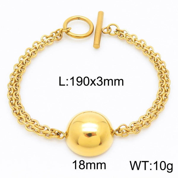 Kalen Stainless Steel Charm Chain Bracelet Wholesale for Women