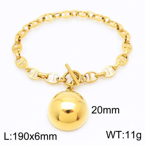 Kalen Stainless Steel Charm Chain Bracelet Wholesale for Women