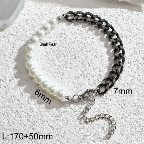 Kalen 7mm Chain Pearl Bracelet For Women