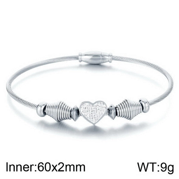 Kalen Stainless Steel Charm Bracelet Bangle Wholesale for Women