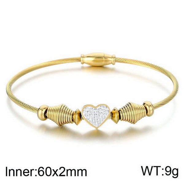 Kalen Stainless Steel Charm Bracelet Bangle Wholesale for Women