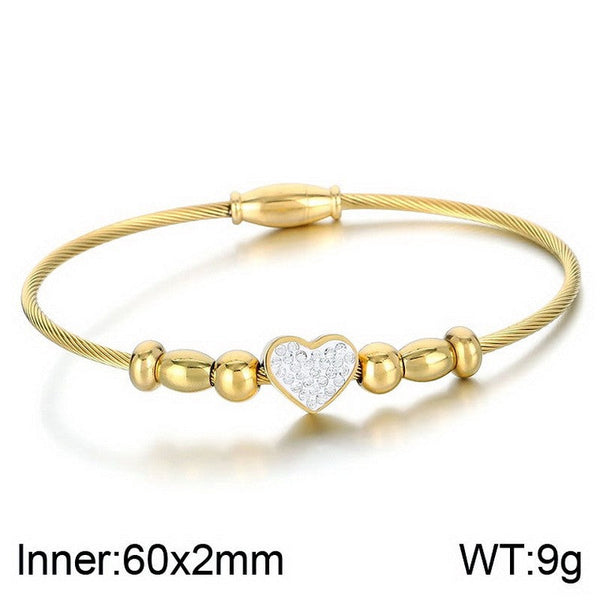 Kalen Stainless Steel Charm Bracelet Bangle Wholesale for Women