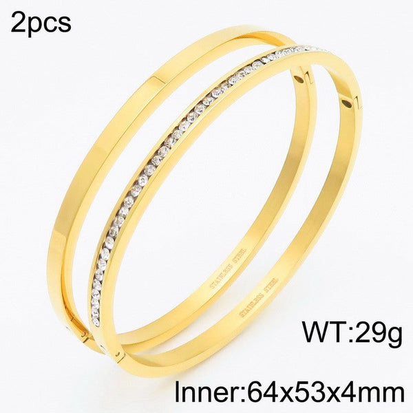 Kalen Stainless Steel Zircon Bracelet Bangle Wholesale for Women