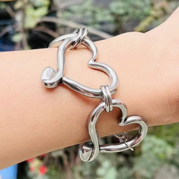 Kalen Stainless Steel Heart Chain Bracelet Wholesale for Women
