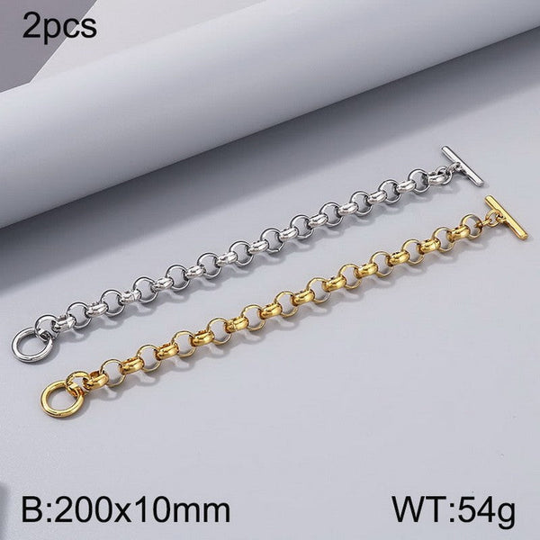 Kalen 9mm Pig Nose Chain Bracelet with OT Clap Wholesale for Women
