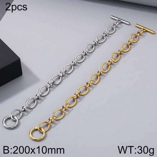 Kalen 10mm Chain Bracelet with OT Clap Wholesale for Women