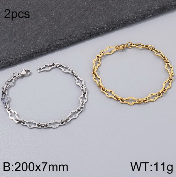 Kalen 7mm Cross Chain Bracelet Wholesale for Women