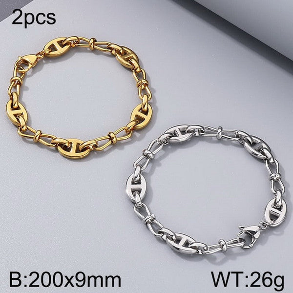 Kalen 9mm Stainless Steel Marine Chain Bracelet Wholesale