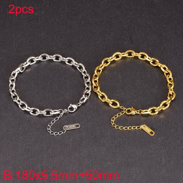 Kalen 5.5mm Stainless Steel Cable Chain Bracelet Wholesale for Women