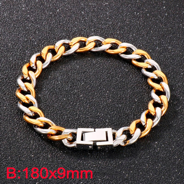 Kalen 9mm Stainless Steel Cuban Chain Bracelet Wholesale for Women