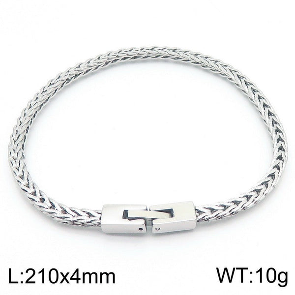 Kalen 4mm Foxtail Link Chain Bracelet Wholesale for Men