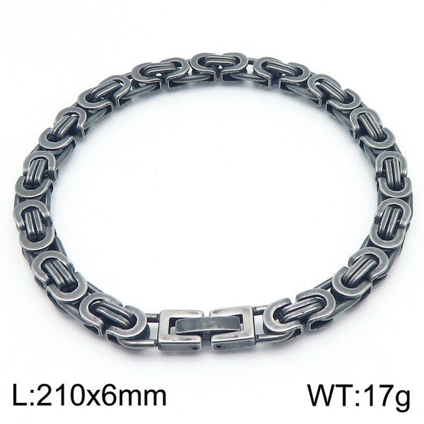 Kalen 6mm Byzantine Link Chain Bracelet Wholesale for Men