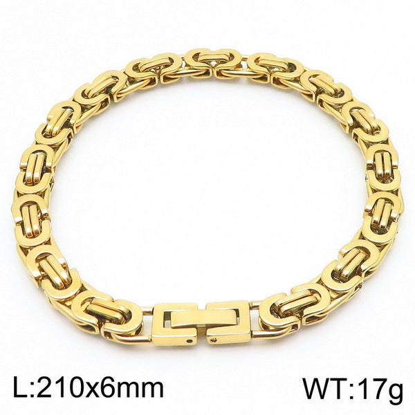 Kalen 6mm Byzantine Link Chain Bracelet Wholesale for Men