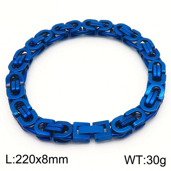 Kalen 8mm Byzantine Link Chain Bracelet Wholesale for Men