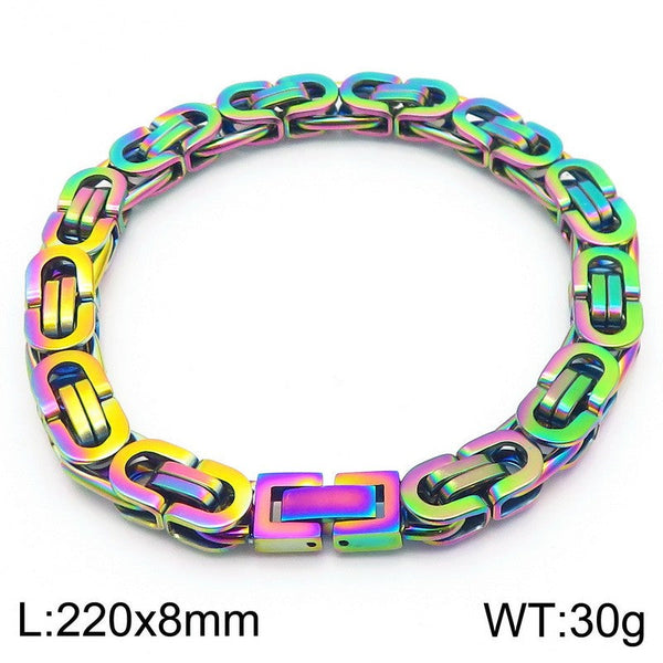 Kalen 8mm Byzantine Link Chain Bracelet Wholesale for Men