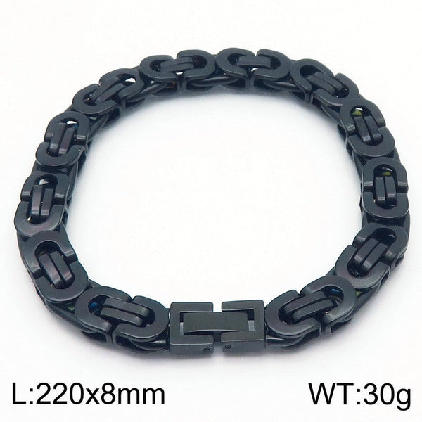 Kalen 8mm Byzantine Link Chain Bracelet Wholesale for Men