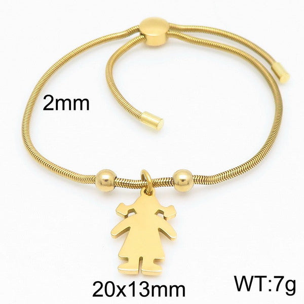 Kalen 2mm Snake Chain Girl Charm Bracelet for Women Wholesale