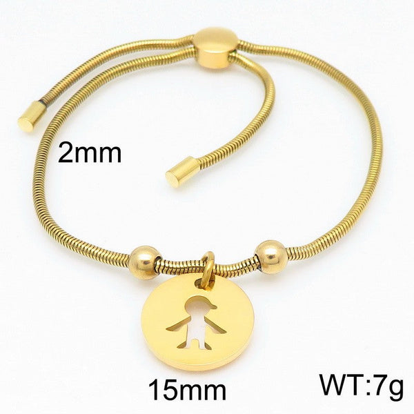 Kalen 2mm Snake Chain Boy Charm Bracelet for Women Wholesale