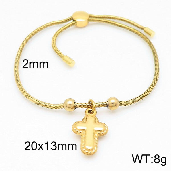 Kalen Snake Chain Cross Charm Bracelet for Women Wholesale
