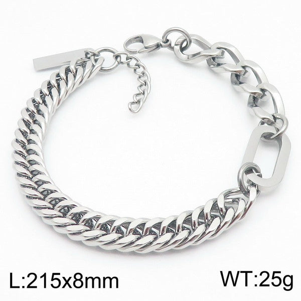 Kalen 8mm Curb Cuban Chain Bracelet for Men Wholesale